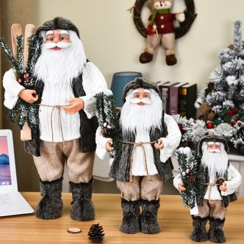 Big Santa Claus Doll Christmas Decorations Children Xmas Gift Toys 2021 New Year Party Supplies Christmas Tree Ornaments Decor
