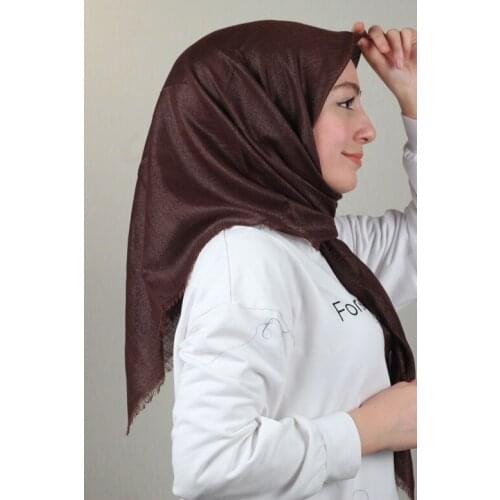 BONJELA SHİNE FLAT SILVERY LINEN SCARF-DESEN-02-RENK-27