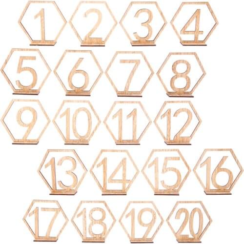 20pcs Seat Cards Table Number Wedding Table Numbers Signs Place Holder Wedding Table Number Cards for Wedding Party Decoration