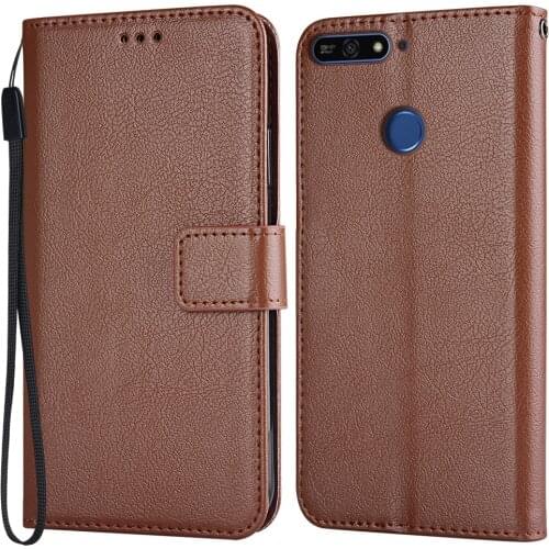 Luxury Flip Leather Case on For Huawei Honor 7A Pro 5.7'' AUM-L29 Wallet Cover on For Honor 7A Pro Back Case Honor 7APro Etui