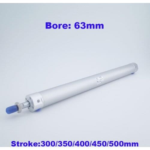 Round cylinder 63mm bore 300/350/400/450/500mm stroke CG1BN Rubber bumper / CG1BA air cushion air cylinder control system