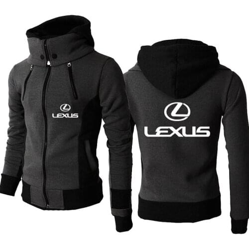 Hot sale Zipper Men Jackets Lexus car logo print 2021 Autumn Winter Business Casual Thickening Zipper Jacket Coat Mens top Z
