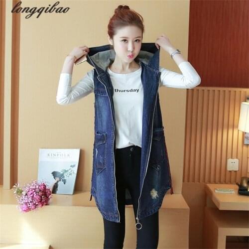 Женские джинсовые жилеты Longqibao China At AliExpress