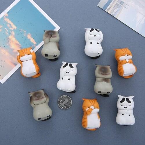 Lovely Cat Ornaments Refrigerator Magnet 3D Cat Magnet Creative Gift Animal Refrigerator Sticker Home Decoration Accessories