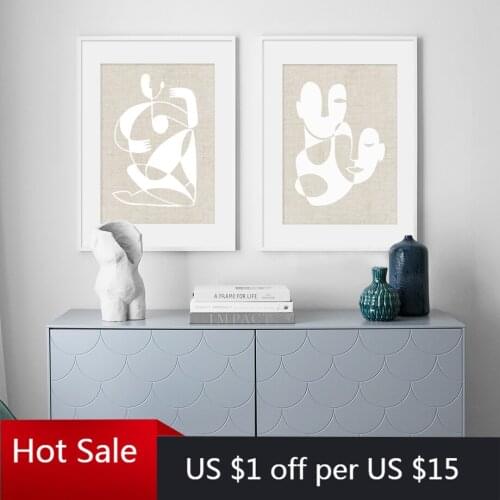 Fashion Abstract Body Art Line Face Nordic Prints Modern Canvas Painting Wall Art Picture For Posters Aesthetic Room Decor