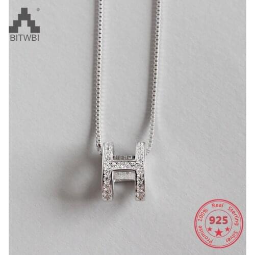 S925 Sterling Silver Fashion Exquisite Zircon Pendant Clavicle Necklace