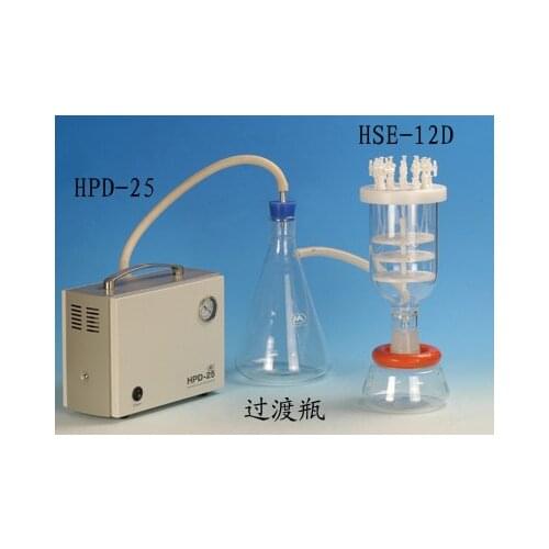 Solid phase extractor with HSE-12D /HPD-25 oil-free vacuum pump brand new