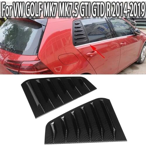 K-Car Rear Window Louver Shutter Side Vent Cover Trim For Volkswagen VW GOLF MK7 MK7.5 GTI / GTD / R MODELS 2014-2019