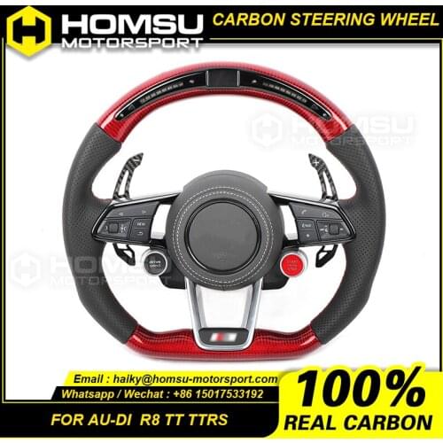 LCD Screen Shift Light Carbon Custom Steering Wheels For audi R8 TT TTRS LCD Screen Shift Light Carbon Custom Steering Wheels