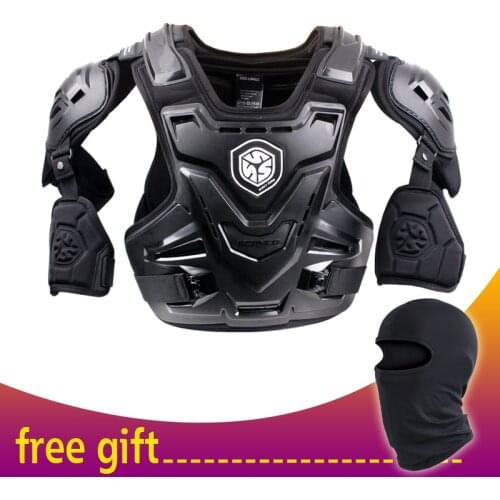 SCOYCO Motorcycle Armor Chest/Elbow/Shoulder/Waist Protector Armor Gear Motorbike Vest Safety Equipment Chest Back Guard AM07