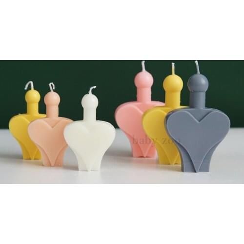 Candle Silicone Mold Creative Love Candle Shape Playing Card Peach-Shaped Pattern Candle Making Candle Mold