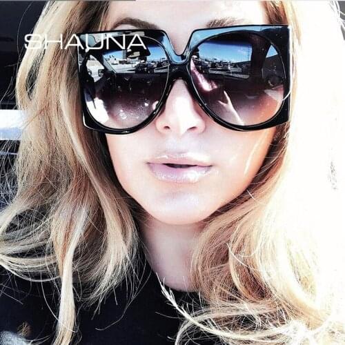 SHAUNA Oversize Women Square Sunglasses Fashion Summer Styles Gradient Shades UV400