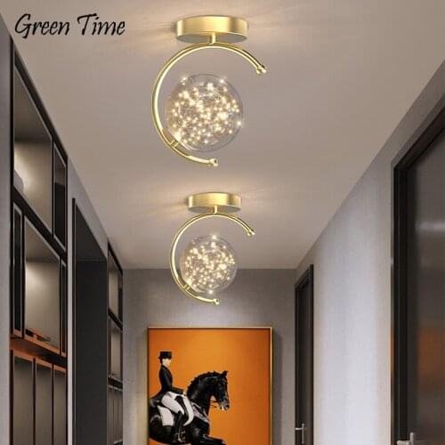 LED Ceiling Light Indoor Black&Gold Ceiling Lamp for Living Room Bedroom Aisle Corridor Porch Lighting Light Home Decor Fixtures