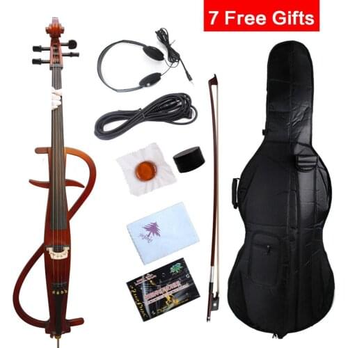 4/4 violoncello Black Electric Cello Solid wood Wonderful Sound Bag Bow Yinfente