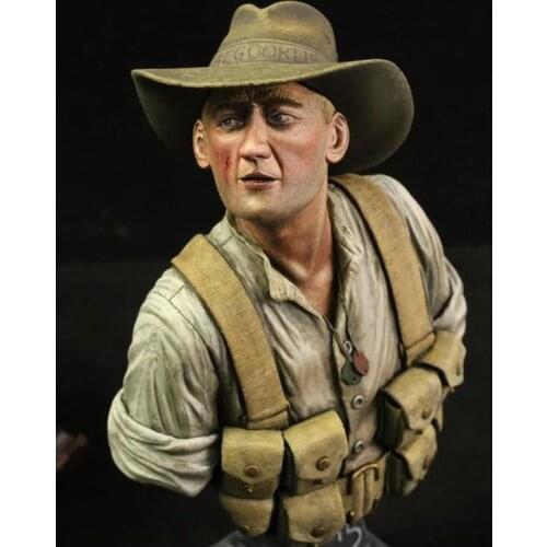 1/9 Scale Resin Bust New Zealand Soldier Unpainted Figure Model Kit Free Shipping