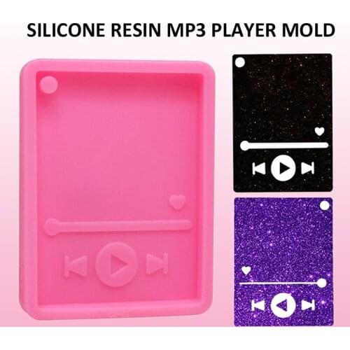 1PC MP3 Player Silicone Resin Mold Keychain Pendant Moulds Crafts Making Tool DIY Jewelry Making Crafts Coaster Mould Supplies