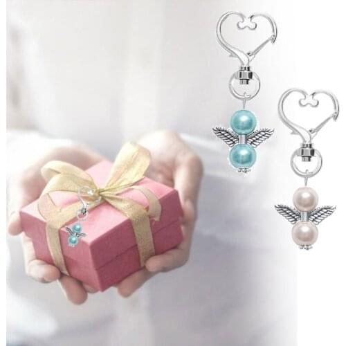 10Pcs Angel Favor Keychains Guest Return Favors Kit for Baby Shower Bridal Show A0NF