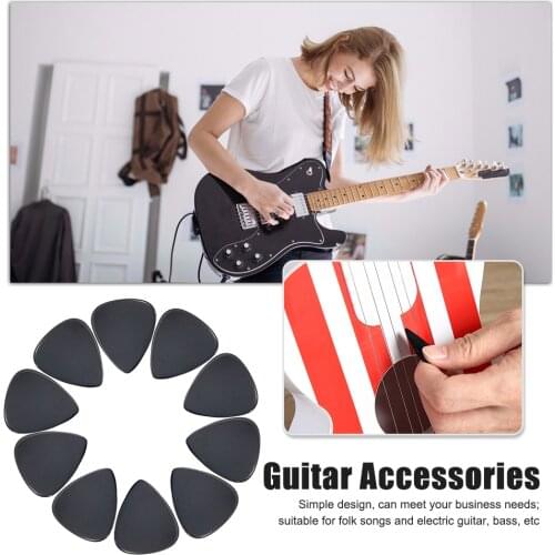 10pcs Electric Guitar Picks 0.46mm Ukulele Guitar Bass Thick Celluloid Plectrum Musical Instrument Accessories