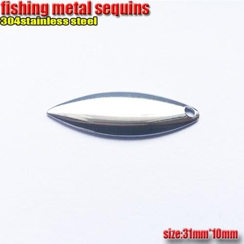 2017Fishing willow leaf blades spoon metal sequins size:31mm*10mm the temptation to strengthen to the fish 30pcs/lot