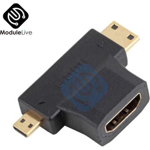 3 In 1 Micro Male Mini HDMI male to HDMI Female Cable Adapter Converter New for HDTV 1080P HDMI Cables COMBO
