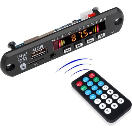 DC Car MP3 Player 12V MP3 WMA Decoder Board Audio Module USB TF Radio Bluetooth5.0 Wireless Music With Power Protection For Car