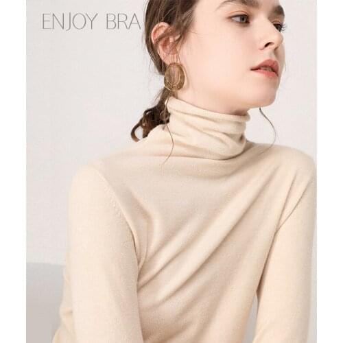 BELIARST Spring and Autumn New Cashmere Sweater Women High-necked Pullover Fashion Casual Knitted Jacket Female Sweate Plus Size