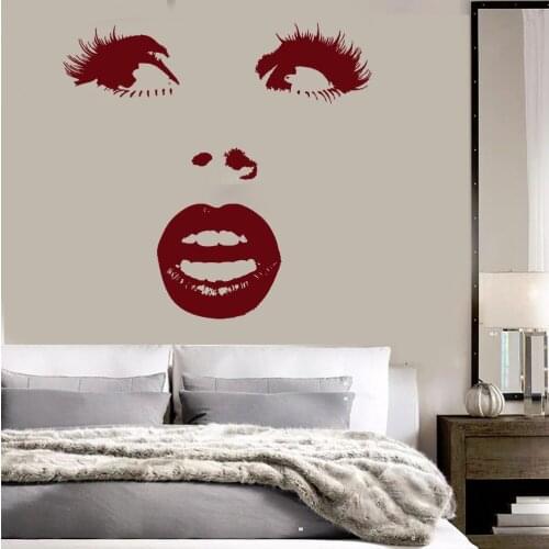 Free shipping Pretty Woman features vinyl wall stickers mural art of decorative wall stickers decals home decor Y-27