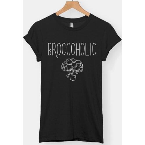 Broccoholic 100% Cotton Harajuku Fashion Printed Tshirt short sleeve loose o neck Graphic T-Shirts top tees for women girls