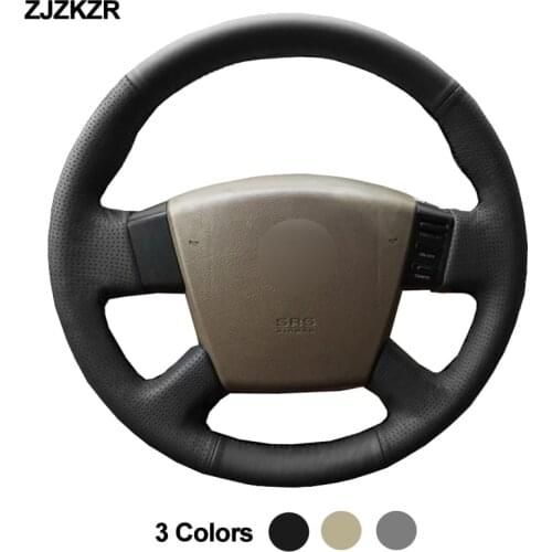 Hand Sew Car Steering-Wheel Cover Volant Black Beige Wrap For Nissan Teana 2003 2004 -2007 Cefiro 2003-2008 Renault Samsung SM5