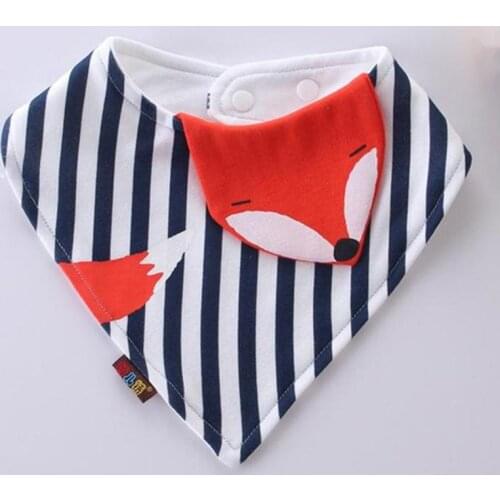Baby Bibs Cotton Infant Feeding Towel Newborn Girls Boys Toddler Triangle Scarf Bandana Cute Cartoon Absorbent Cloth