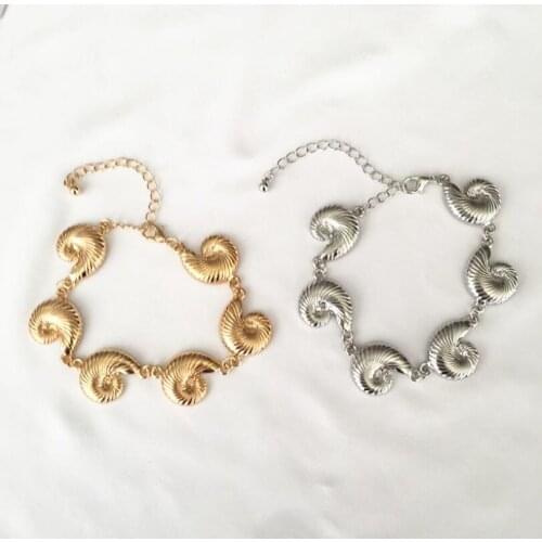 European and American Jewelry Personality Creative Boho Style Jewelry Simple National Wind Alloy Shell Conch Bracelet