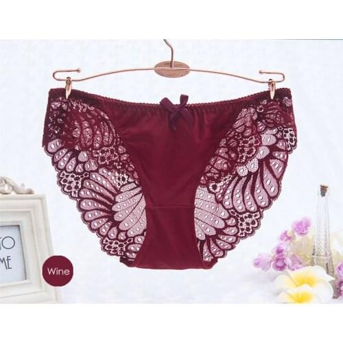 Hot Sales Sexy Lace Panties Womens Underwear Transpanrent Sheer Lace Briefs Female 9 color XXL XXXL Plus Big Size Panties