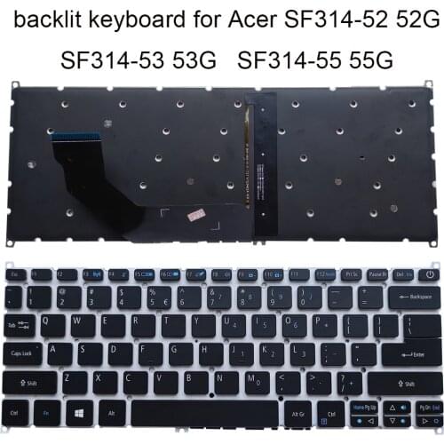 US laptop backlit keyboard for Acer Swift 3 SF314-52 52G SF314-53 53G SF314-55G SF514-51G SF314-41 English replacement keyboards