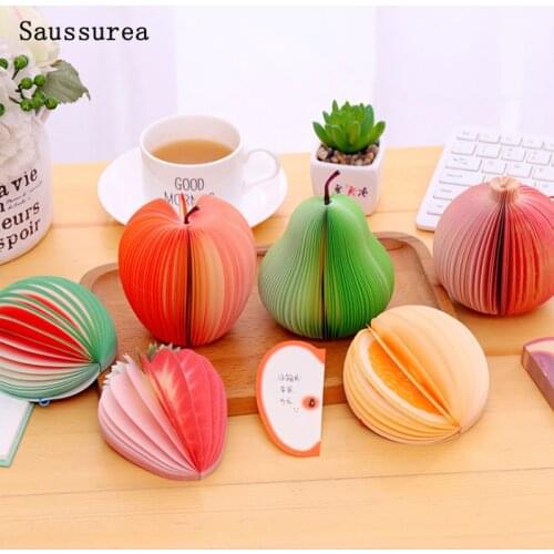 Sticky Notes Sticker DIY Fruit Memo Pads Kawaii 160 Pages Notebook Notepad Bookmark Marker Office School Supplies Stationery