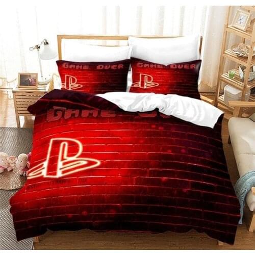 3d Playstation Bedding Set Boys Quilt Cover Red Duvet Cover Set Design Bed Linen With Pillowcase For Teens 2/3pcs Droshipping