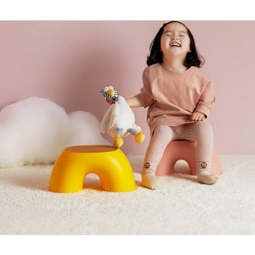 Creative Home Non-slip Kids Circular Rainbow Bench Strong Utility Foot Stool