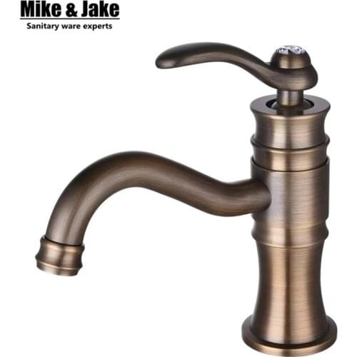New bathroom Brass antique tap basin faucet vintage basin sink tap brass tap torneira banheiro basin mixer water bronze faucet