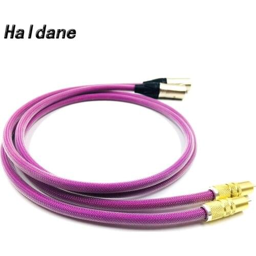 Haldane Pair HIFI Cardas 2RCA Male to 2XLR Male Cable XLR Balanced Reference Interconnect Audio Cable with XLO HTP1 Cable