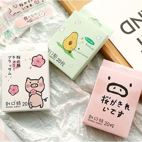 20pcs/box Breathable Cute Cartoon Band Aid Hemostasis Adhesive Bandages Outdoor Portable First Aid Emergency for Kids Children