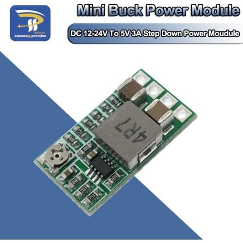 1Pcs Mini DC-DC 12-24V To 5V 3A Step Down Power Supply Module Voltage Buck Converter Adjustable 97.5% 1.8V 2.5V 3.3V 5V 9V 12V