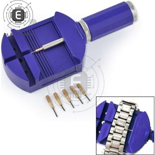 Adjustable Watch Band Bracelet Link Remover Pin Wrist Strap Repair Tool Link Strap Remover + 5 Pins