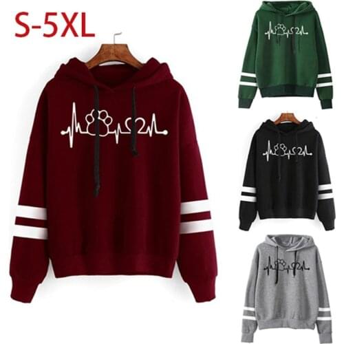 Spring and Autumn Women New Striped Style Printed Sweatshirts Long Sleeve Hooded Hoodie Arrival Sweatshirt Men Hooded Pullover