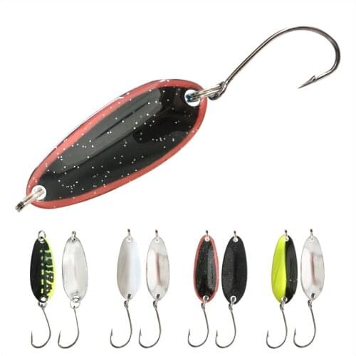 Topline Tackle Copper Spoon Bait 3g 34mm Metal Fishing Lure With Single Hook Hard Bait Lures Spinner For Trout Perch Chub Salmon