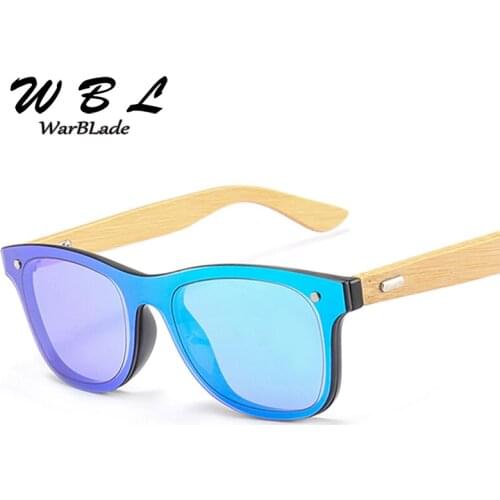 WarBLade Retro Wood Sunglasses Men Women Classic Brand Designer Sport Goggles Gold Mirror Sun Glasses Shades 2019