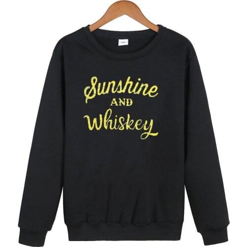 Sunshine and Whiskey Sweatshirt Women Country Hoodies Winter 2020 Country Music Hoodies Women Casual Letter New