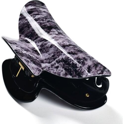 9cm Big Designer Hair Claws Accessories Clip Large Acrylic Vintage Granite Print Girls Hairpins Women Haircrab Hairclaw 21025