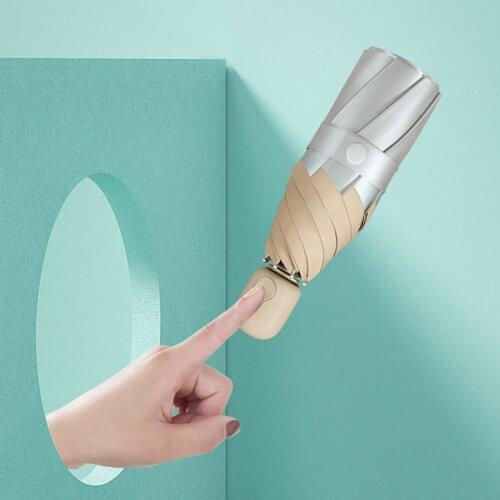 ZUODU UV Protection Women Parasol Automatic Mini Pocket Small Portable Silver Coating Umbrella Guarda Chuva Folding Gift Ideas