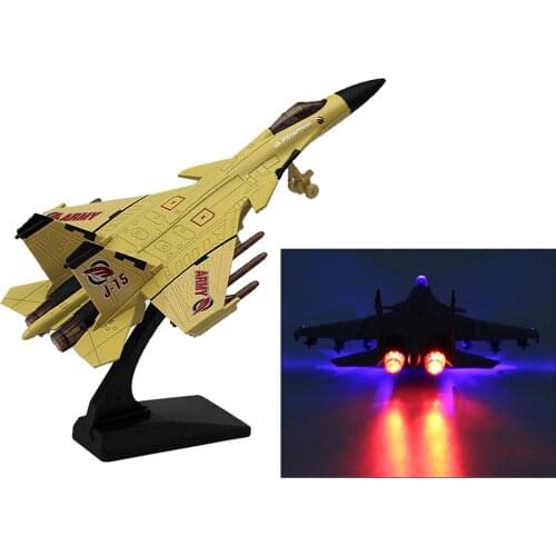 1:100 Scale China J15 Plane Model Airplane Model Aircraft Model Diecast Airplanes Planes Yellow for Kids Adults
