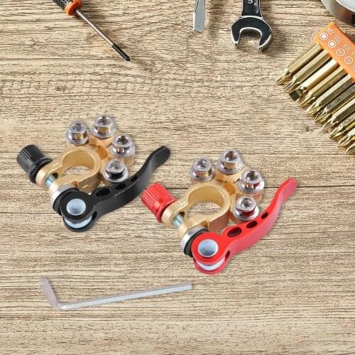 1 Pair Quick Disconnect Battery Main Cable Post Terminal Connectors Positive + Negative for Car Truck Accessories