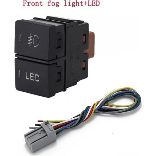 1pc Dual key switch dual switch fog lights radar power supply LED Headlight Switch Button for Honda CITY 15-19